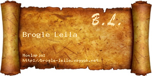 Brogle Leila névjegykártya